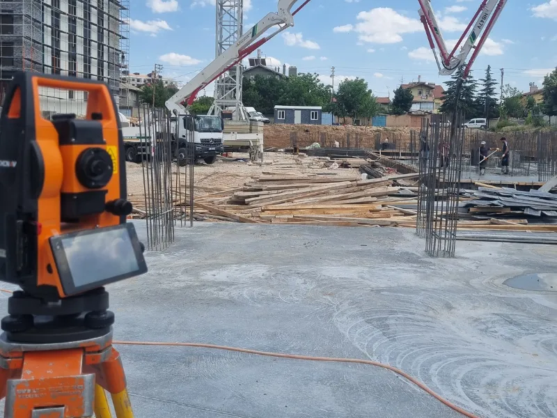 Lazer Total Station İle Kolon Aplikasyonları